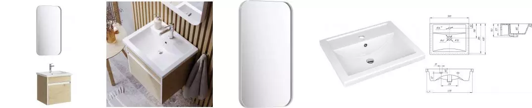 Мебель для ванной подвесная «Aqwella» Urban 50 дуб давос Мебель для ванной подвесная «Aqwella» Urban 50 дуб давос