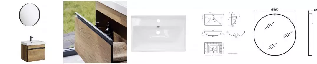 Мебель для ванной подвесная «Aqwella» Urban 60 дуб балтийский Мебель для ванной подвесная «Aqwella» Urban 60 дуб балтийский