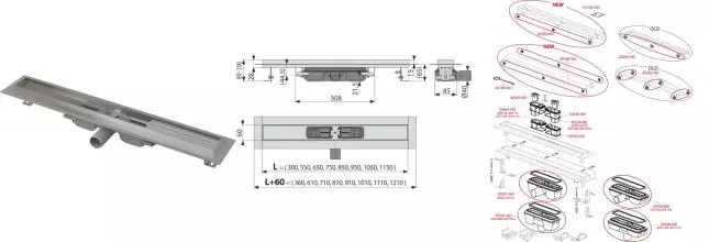 Душевой лоток «AlcaPlast» APZ106-750 Professional Low APZ106-750 боковой выпуск без решетки Душевой лоток «AlcaPlast» APZ106-750 Professional Low APZ106-750 боковой выпуск без решетки