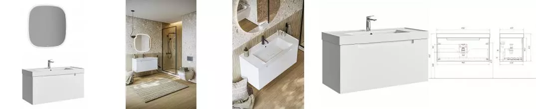 Мебель для ванной подвесная «Aqwella» Vancouver 101 белый