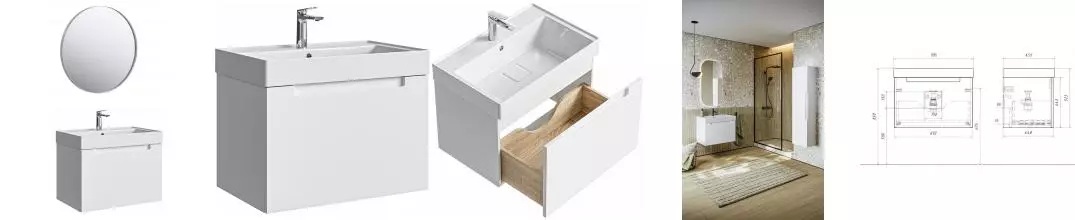 Мебель для ванной подвесная «Aqwella» Vancouver 70 белый