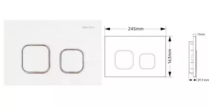 Кнопка смыва «Allen Brau» EVO O 9.2EV02.20 пластик белая