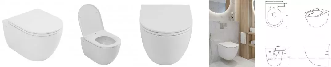 Подвесной унитаз безободковый «Allen Brau» Priority 4 4.31013.20 белый с сиденьем дюропласт с микролифтом белое