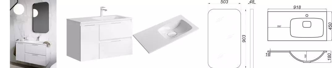 Мебель для ванной подвесная «Aqwella 5 Stars» Accent 90 белая левая/правая Мебель для ванной подвесная «Aqwella 5 Stars» Accent 90 белая левая/правая