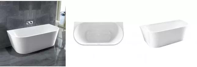 Ванна акриловая Vincea VBT-421-1500, 1500*750*580, цвет белый, щелевой перелив VBT-421-1500 · Vincea, VBT-421-1500