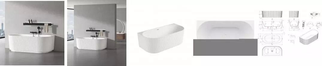 Ванна акриловая Vincea VBT-706-1700, 1700*800*585, цвет белый, щелевой перелив, слив белый VBT-706-1700 · Vincea, VBT-706-1700