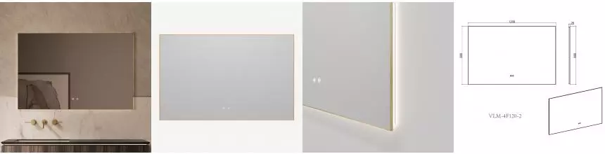 Зеркало LED VLM-4F120BG-2 1200х800 c сенсорным выключателем, антизапотевание, брашированное золото VLM-4F120BG-2 · Vincea, VLM-4F120BG-2 Зеркало LED VLM-4F120BG-2 1200х800 c сенсорным выключателем, антизапотевание, брашированное золото VLM-4F120BG-2 · Vincea, VLM-4F120BG-2