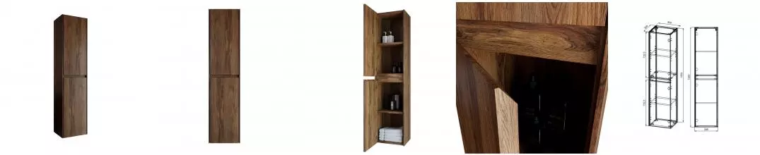 Шкаф Chiara/Luka VSC-2CL150CO подвесной, 1500*350*300, C.Oak VSC-2CL150CO · Vincea, VSC-2CL150CO