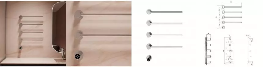 Полотенцесушитель электрический Vincea VTD-2H1CH, хром, таймер VTD-2H1CH · Vincea, VTD-2H1CH