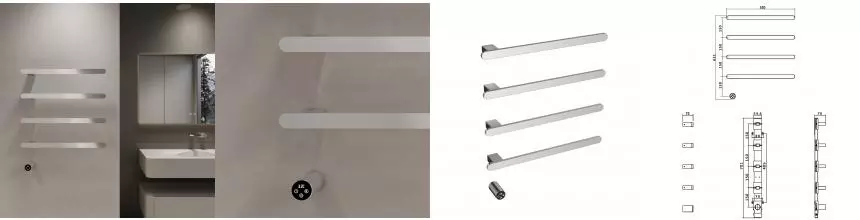 Полотенцесушитель электрический Vincea VTD-2H2CH, хром, таймер VTD-2H2CH · Vincea, VTD-2H2CH