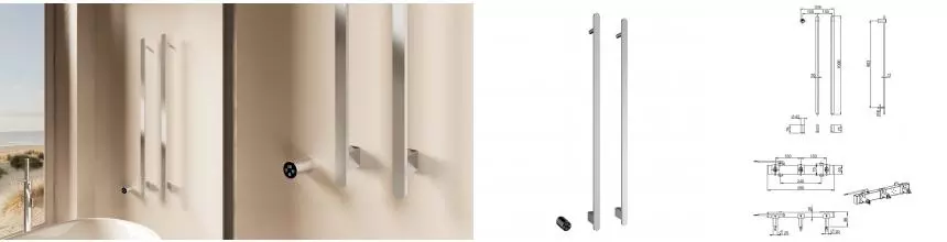 Полотенцесушитель электрический Vincea VTD-2VT1CH, хром, таймер VTD-2VT1CH · Vincea, VTD-2VT1CH