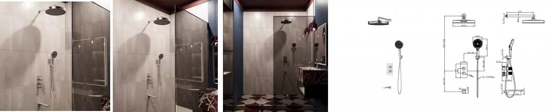 Душевой комплект Domus VSFW-5DM1CH встраиваемый, 3 режима, хром VSFW-5DM1CH · Vincea, VSFW-5DM1CH