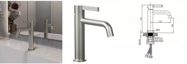 Смеситель для раковины Villa VBF-1VL1BN однорычажный, брашированный никель VBF-1VL1BN · Vincea, VBF-1VL1BN Смеситель для раковины Villa VBF-1VL1BN однорычажный, брашированный никель VBF-1VL1BN · Vincea, VBF-1VL1BN