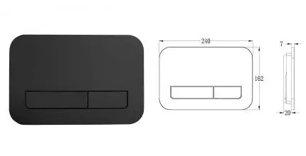 Кнопка смыва Vincea VFP-201MB, цвет чёрный VFP-201MB · Vincea, VFP-201MB