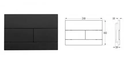 Кнопка смыва Vincea VFP-203MB, цвет чёрный VFP-203MB · Vincea, VFP-203MB