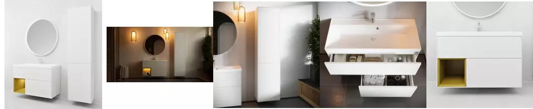 Мебель для ванной подвесная «Ukko» Denali 100 белая Мебель для ванной подвесная «Ukko» Denali 100 белая