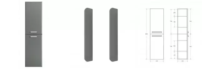 Пенал «Cezares» Eco-cer-n 40 серо-зелёный матовый/ручка серая универсальный