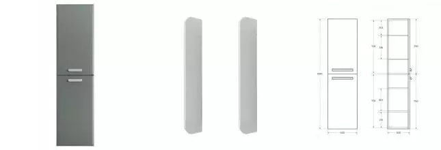 Пенал «Cezares» Eco-cer-n 40 серо-зелёный матовый/ручка сатин универсальный