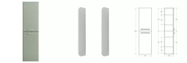 Пенал «Cezares» Eco-cer-n 40 светло-зелёный матовый/ручка сатин универсальный