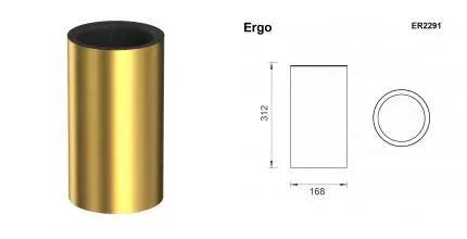 Мусорное ведро «Whitecross» Ergo ER2291GLB 4 л брашированное золото
