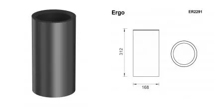 Мусорное ведро «Whitecross» Ergo ER2291GM 4 л оружейная сталь