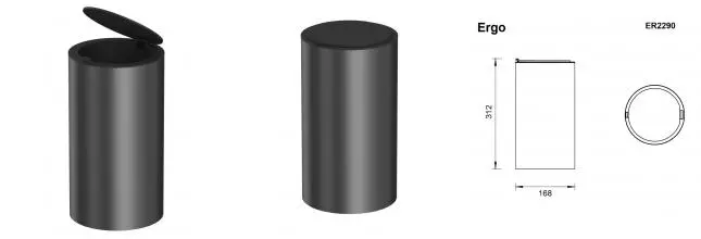 Мусорное ведро «Whitecross» Ergo ER2290GM 4 л оружейная сталь