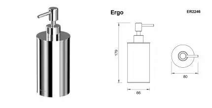 Дозатор для мыла «Whitecross» Ergo ER2246CR на стол хром