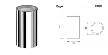 Стакан для зубных щёток «Whitecross» Ergo ER2236CR на стол хром