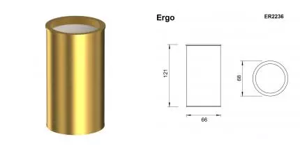 Стакан для зубных щёток «Whitecross» Ergo ER2236GLB на стол брашированное золото