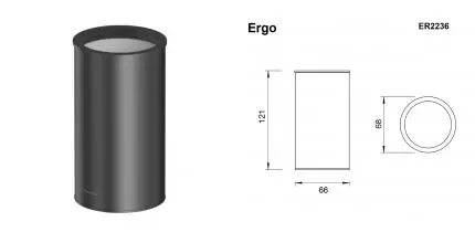 Стакан для зубных щёток «Whitecross» Ergo ER2236GM на стол оружейная сталь