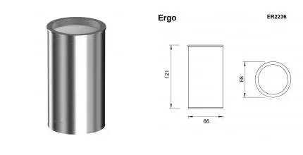 Стакан для зубных щёток «Whitecross» Ergo ER2236NIB на стол брашированный никель