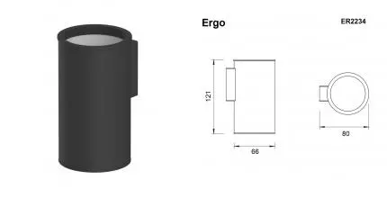 Стакан для зубных щёток «Whitecross» Ergo ER2234BL на стену чёрный матовый