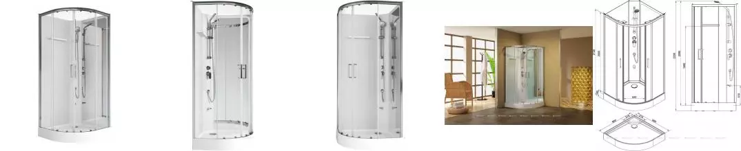 Душевая кабина «Aquanet» Passion R 3.0 90/90 низкий поддон прозрачная/белая-зеркало без крыши