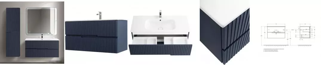 Мебель для ванной подвесная «Cezares» Duet 80 Grafito Мебель для ванной подвесная «Cezares» Duet 80 Grafito