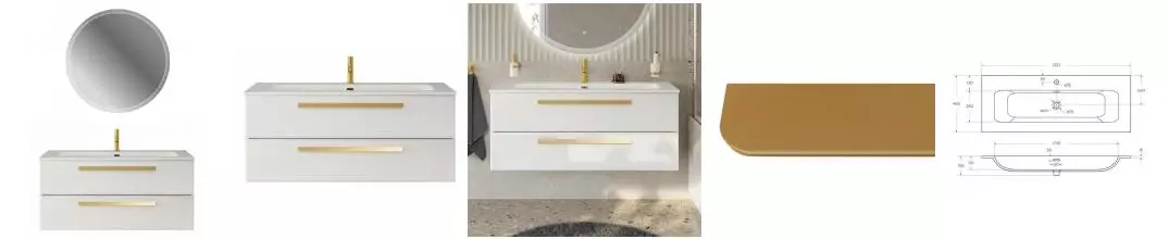 Мебель для ванной подвесная «Cezares» Eco-cer-n 120 Bianco Opaco