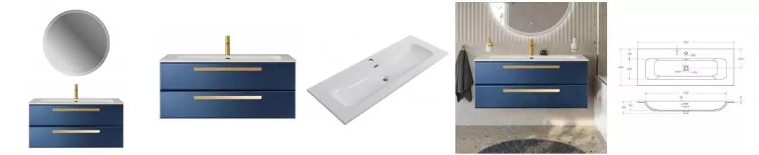 Мебель для ванной подвесная «Cezares» Eco-cer-n 120 Sapfiro