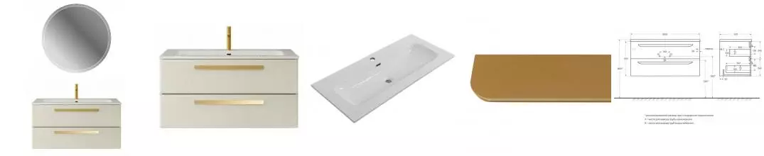 Мебель для ванной подвесная «Cezares» Eco-cer-n 100 Альпака Брашированная