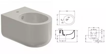 Биде подвесное GSG Petra PEBISO013, пергамон глянцевый, шт PEBISO013 · GSG, PEBISO013 Биде подвесное GSG Petra PEBISO013, пергамон глянцевый, шт PEBISO013 · GSG, PEBISO013