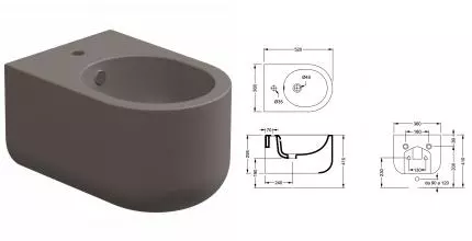 Биде подвесное GSG Petra PEBISO029, Tortora Matt, шт PEBISO029 · GSG, PEBISO029 Биде подвесное GSG Petra PEBISO029, Tortora Matt, шт PEBISO029 · GSG, PEBISO029