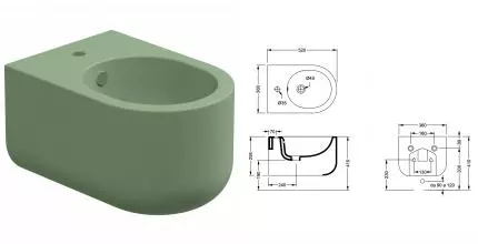 Биде подвесное GSG Petra PEBISO031, Salvia Matt, шт PEBISO031 · GSG, PEBISO031 Биде подвесное GSG Petra PEBISO031, Salvia Matt, шт PEBISO031 · GSG, PEBISO031