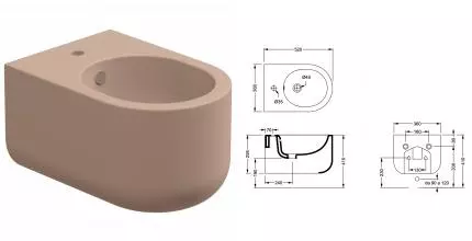 Биде подвесное GSG Petra PEBISO032, Cipria Matt, шт PEBISO032 · GSG, PEBISO032 Биде подвесное GSG Petra PEBISO032, Cipria Matt, шт PEBISO032 · GSG, PEBISO032