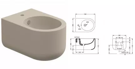 Биде подвесное GSG Petra PEBISO034, Sabbia Matt, шт PEBISO034 · GSG, PEBISO034 Биде подвесное GSG Petra PEBISO034, Sabbia Matt, шт PEBISO034 · GSG, PEBISO034