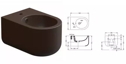 Биде подвесное GSG Petra PEBISO035, Cacao Matt, шт PEBISO035 · GSG, PEBISO035 Биде подвесное GSG Petra PEBISO035, Cacao Matt, шт PEBISO035 · GSG, PEBISO035