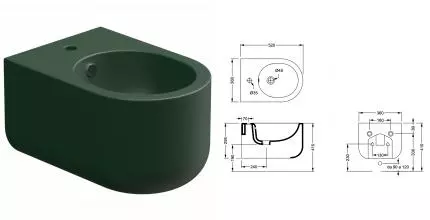 Биде подвесное GSG Petra PEBISO036, Smeraldo Matt, шт PEBISO036 · GSG, PEBISO036 Биде подвесное GSG Petra PEBISO036, Smeraldo Matt, шт PEBISO036 · GSG, PEBISO036