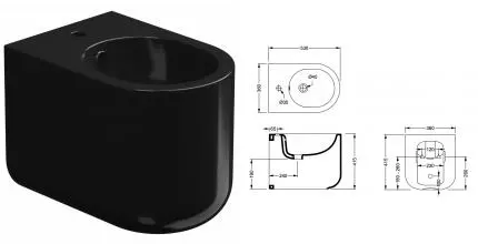 Биде приставное GSG Petra PEBI01002, чёрный глянцевый, шт PEBI01002 · GSG, PEBI01002 Биде приставное GSG Petra PEBI01002, чёрный глянцевый, шт PEBI01002 · GSG, PEBI01002