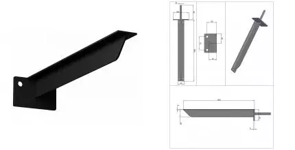 Кронштейн «Kupala» Plato чёрный