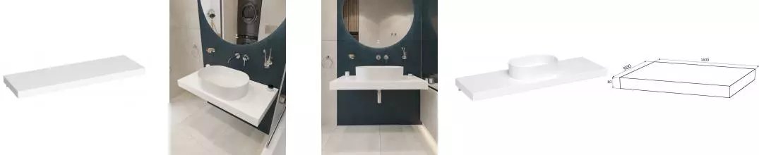 Мебельная столешница «Kupala» Plato 160 искусственный камень Мебельная столешница «Kupala» Plato 160 искусственный камень