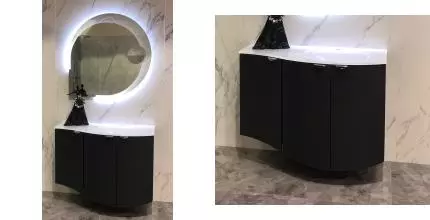 Мебель для ванной подвесная «Cezares» Rialto 69 Nero grafite