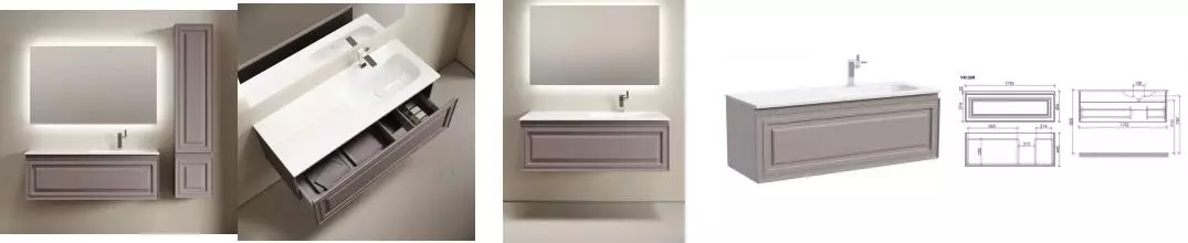 Мебель для ванной подвесная «Sancos» Very 120 Doha Soft левая/правая