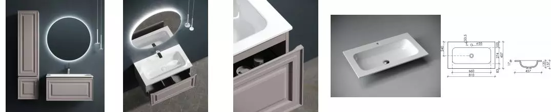 Мебель для ванной подвесная «Sancos» Very 80 Doha Soft